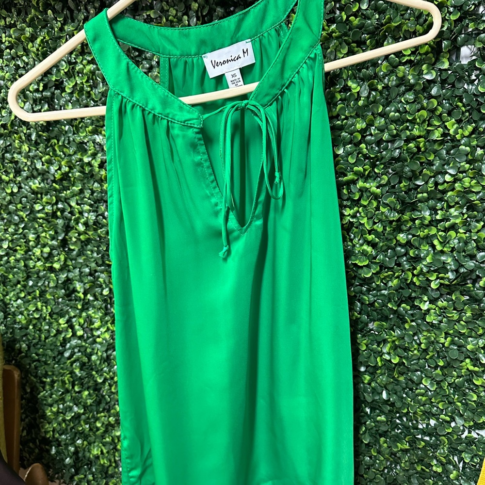 Veronica M Emerald Green Halter Blouse